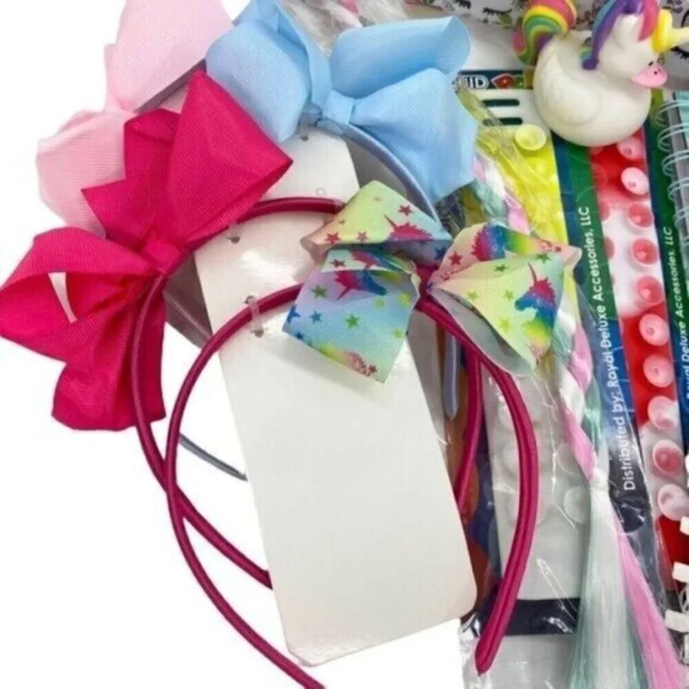 Girl’s Gift Bundle Lot Headbands Earrings Notebook New
